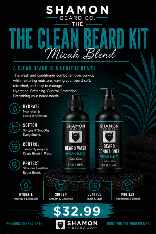 The Clean Beard Kit - Micah Blend - Cedar Citrus