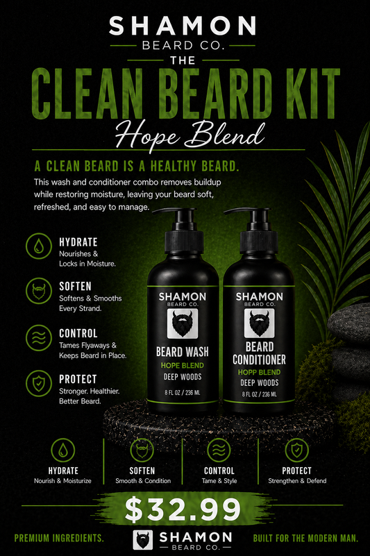 The Clean Beard Kit - Hope Blend - Deep Woods